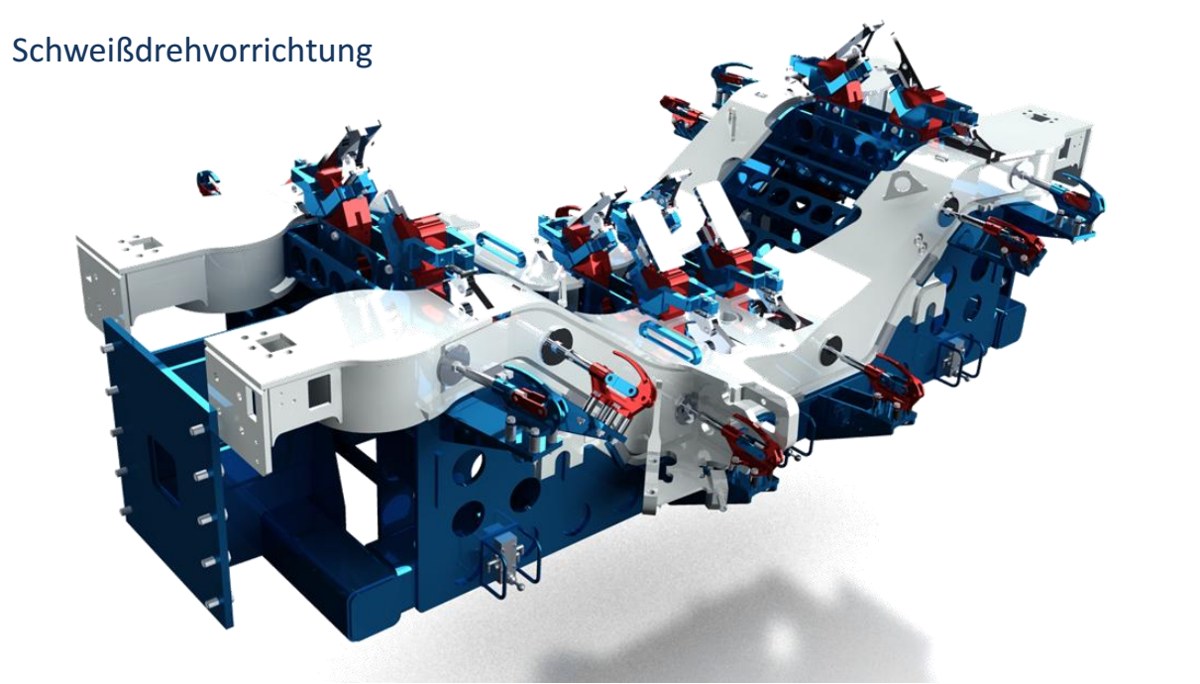 CAD-Visualisierung einer HENKON Schweißdrehvorrichtung